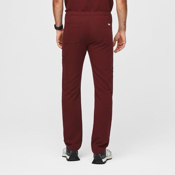 Figs Scrub Pants Mens Extra Large Tall Cairo Burgundy Red Nurse Uniform TM3001T - Picture 3 of 16